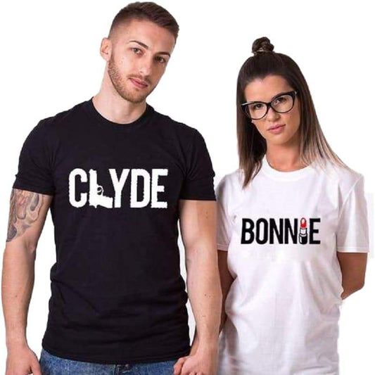 Bonnie and Clyde Couple T-shirts