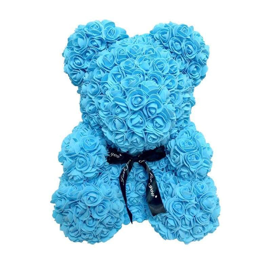 Rose Bear Blue - Couple-Gift-Store