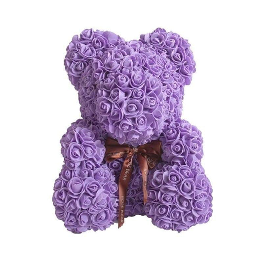 Ours en Roses Violet - Couple-Gift-Store