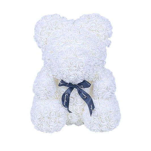 Ours en Roses Blanc - Couple-Gift-Store