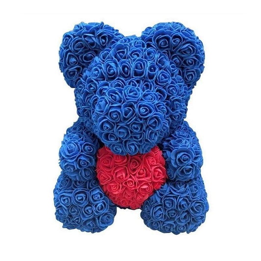 Rose Bear Blue and Red - Couple-Gift-Store