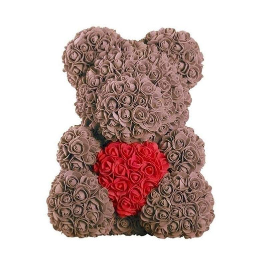 Rose Bear Brown and Red - Couple-Gift-Store