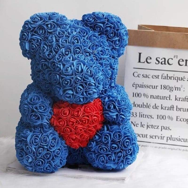 Blue and Red Rose Bear 