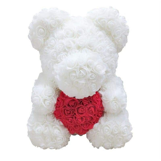 Rose Bear White and Red - Couple-Gift-Store