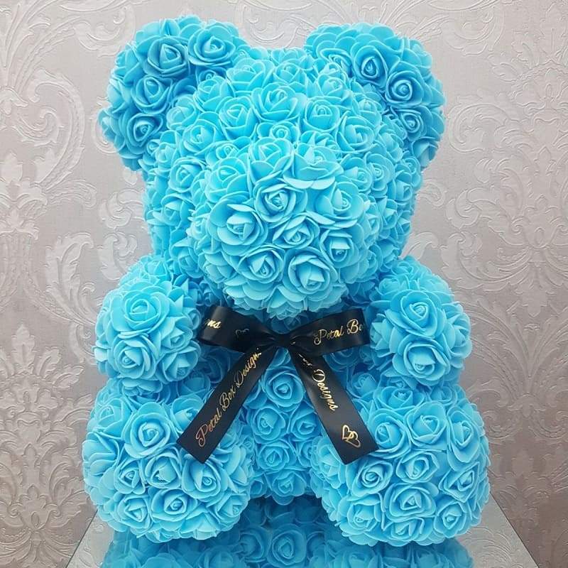 Blue Rose Bear - Couple-Gift-Store