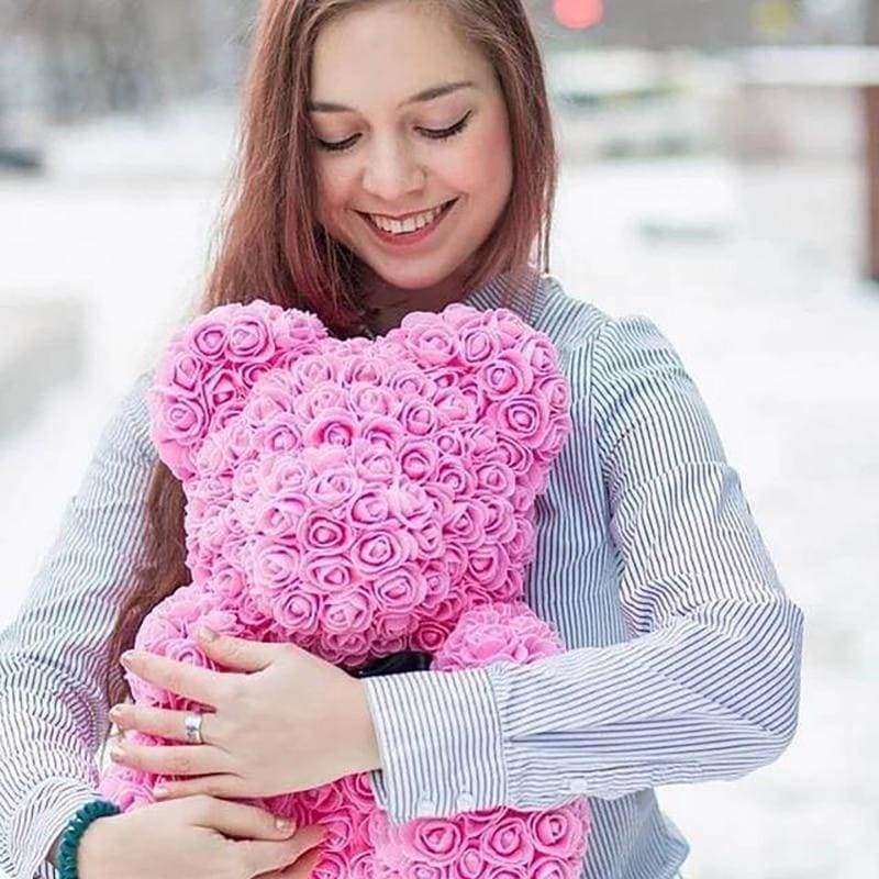 Feminine Rose Bear - Couple-Gift-Store