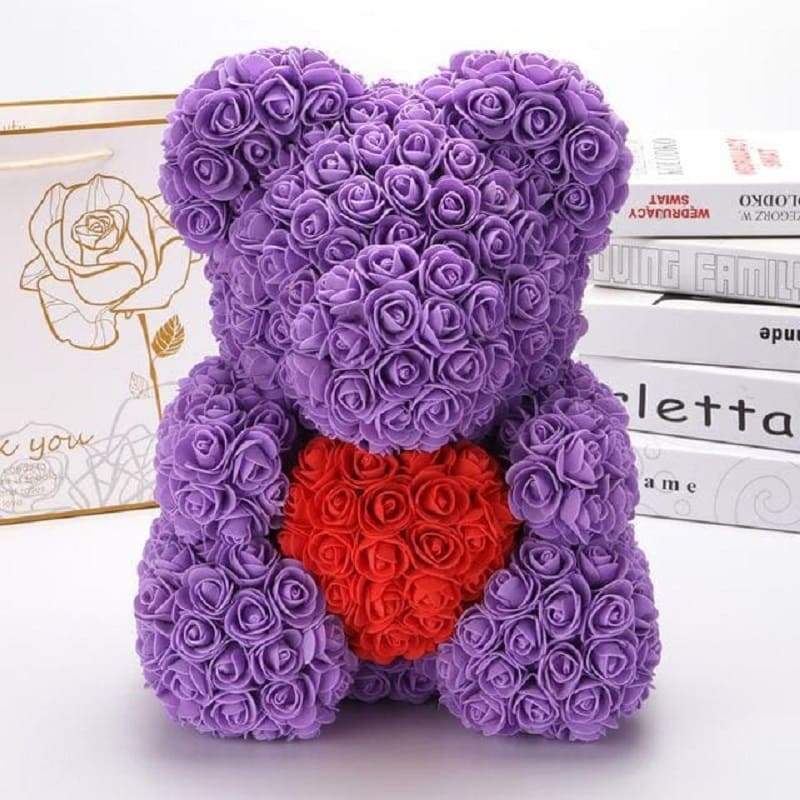 Ours en Roses Violet et Rouge - Couple-Gift-Store