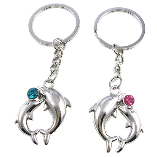 Dolphin Couple Keychains