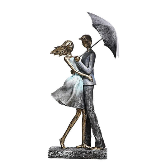 Under the Rain Couple Statue