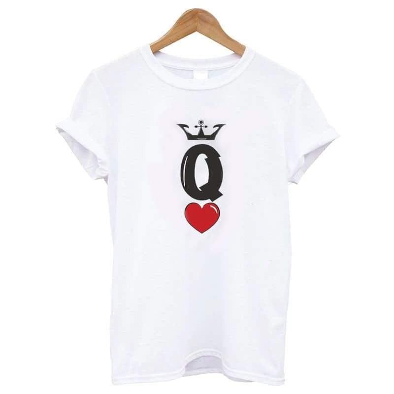 Queen of Hearts Couple T-shirts