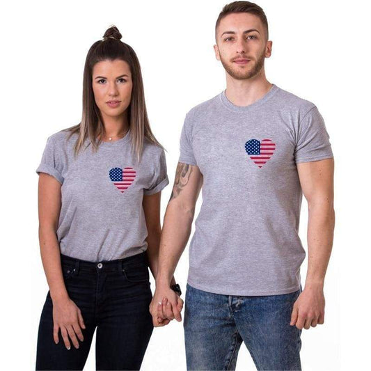 America Couple T-shirts