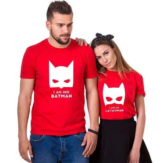 Catwoman & Batman Couple T-shirts