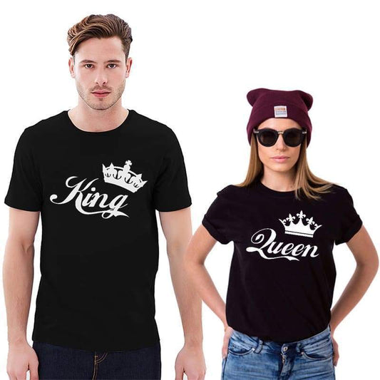 King Queen Couple T-shirts