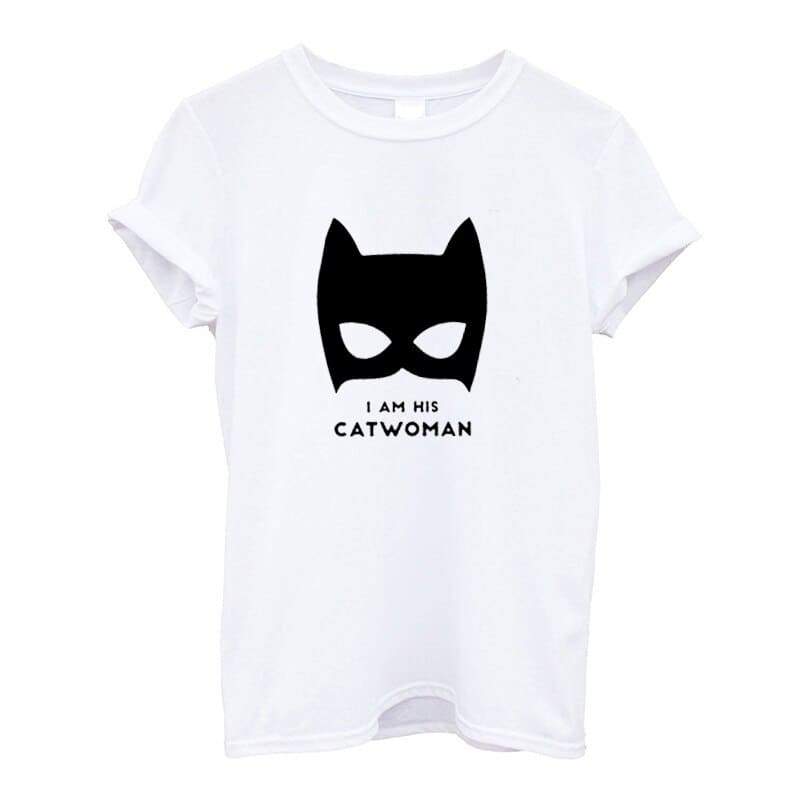 Batman and Catwoman Couple T-shirts Women