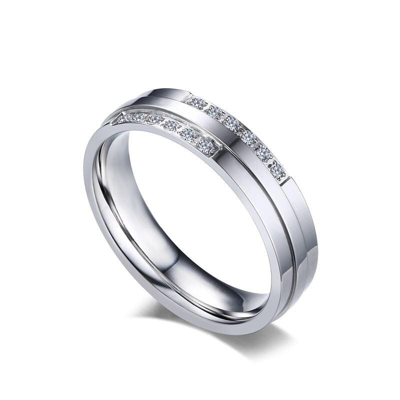 Woman Silver Couple Rings