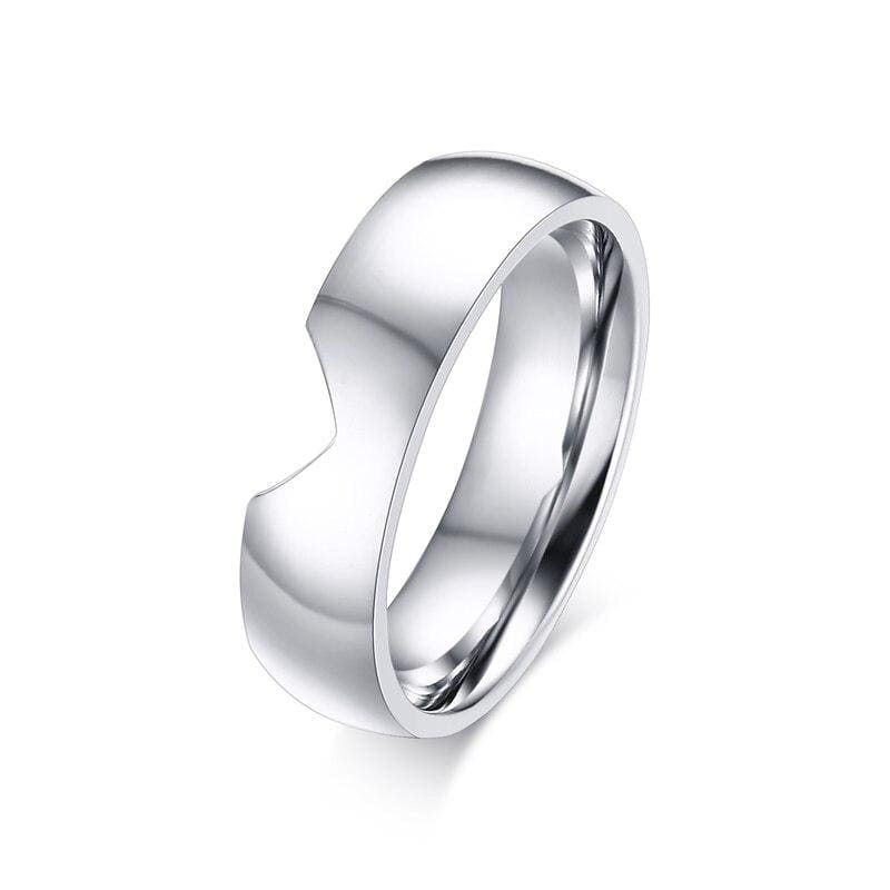 Men Raw Heart Couple Rings