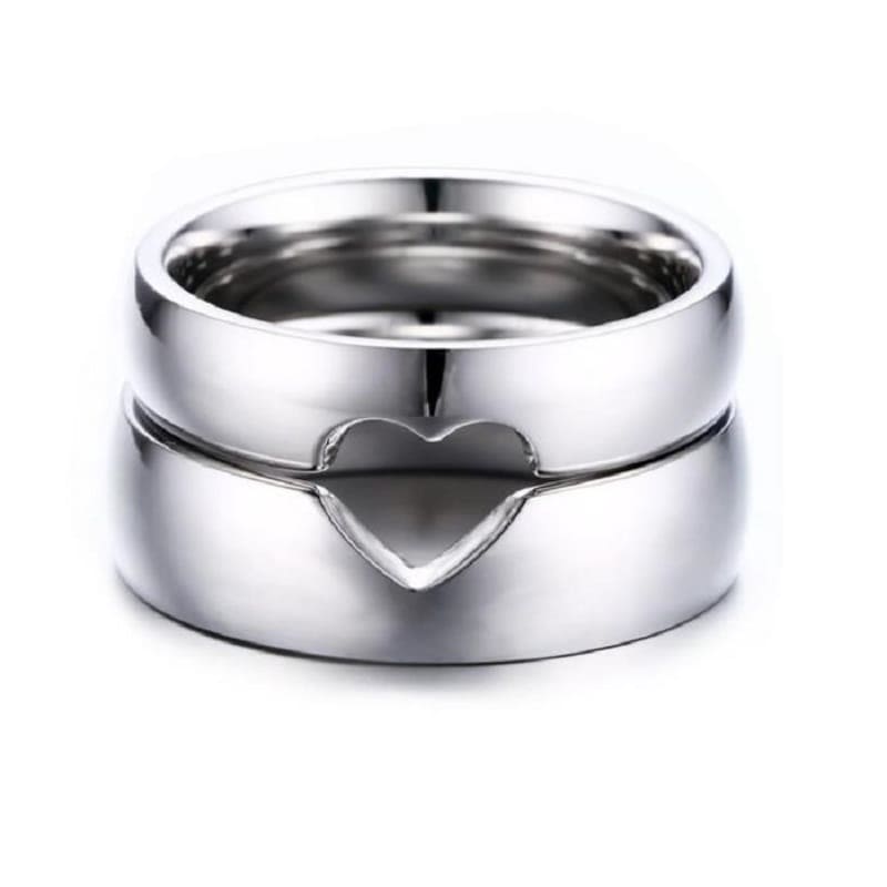 Raw Heart Couple Rings