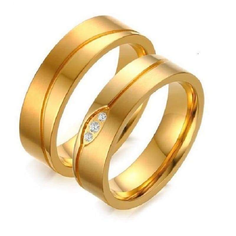 Gold Leaf Couple Rings