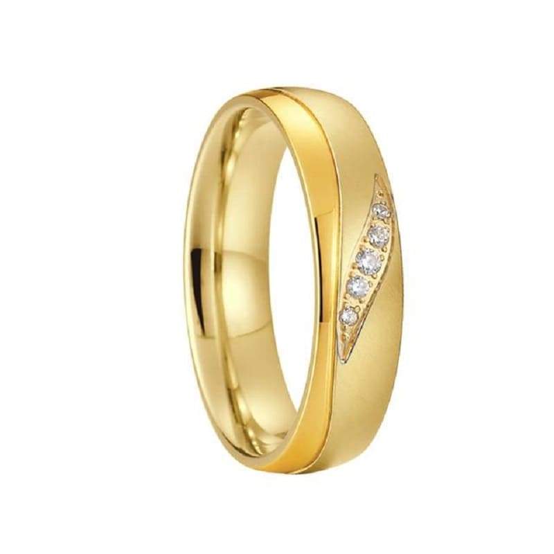 Woman Golden Moment Couple Rings