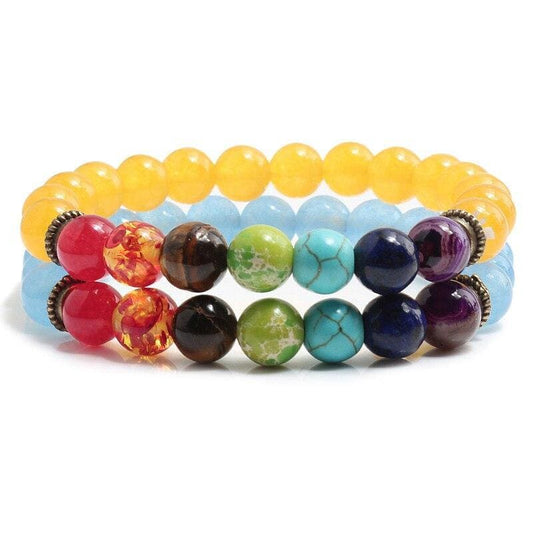 7 Chakras Couple Bracelets