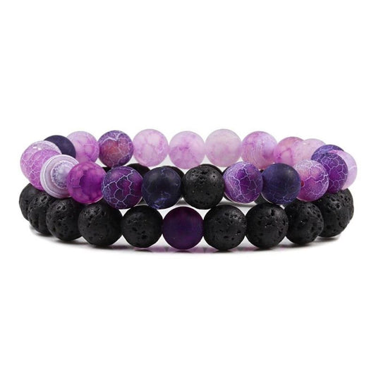 Volcanic Amethyst Couple Bracelets