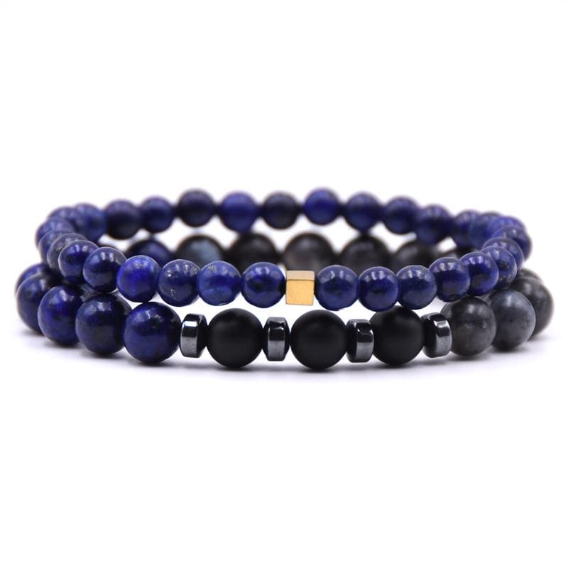 Blue Celestine Stone Couple Bracelets