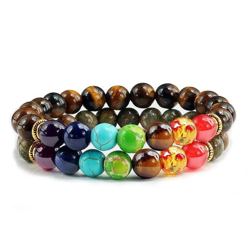 Tiger Chakra Couple Bracelets