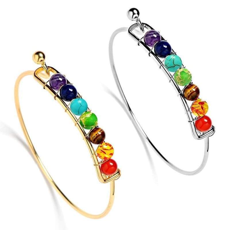 Gold and Silver Couple Chakras Bracelets