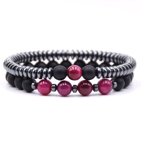 Fuchsia Magnetic Couple Bracelets