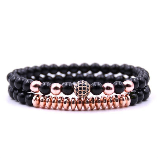 Rose Gold Pearls Couple Bracelets