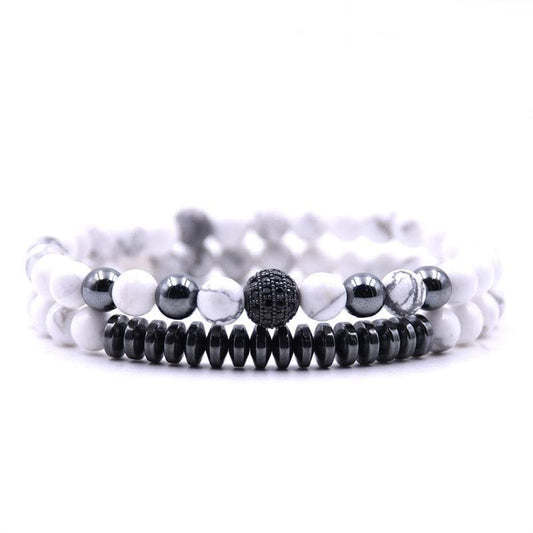 Yin Yang Pearls Couple Bracelets