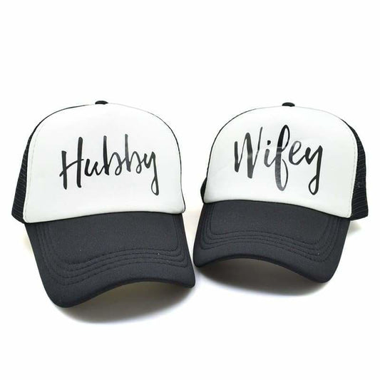 Hubby Wifey Couple Caps