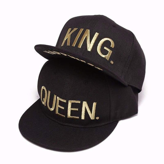 King Queen Gold Couple Caps