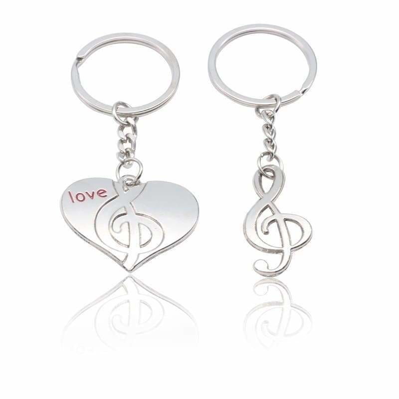 Couple Keychain Treble clef - Couple-Gift-Store