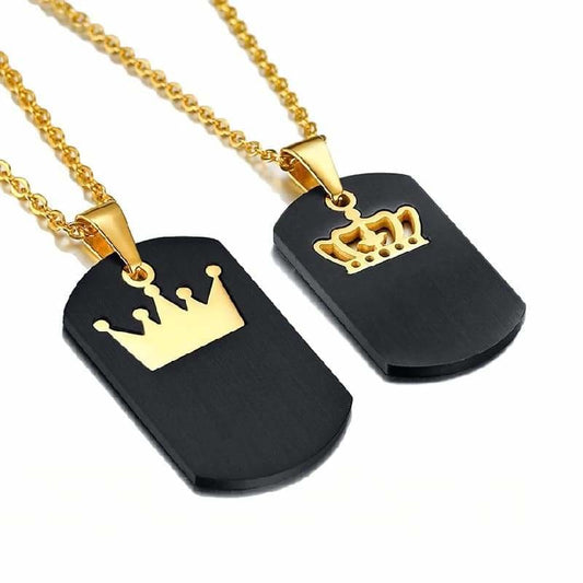 Couple Necklaces Royal Plates - Couple-Gift-Store