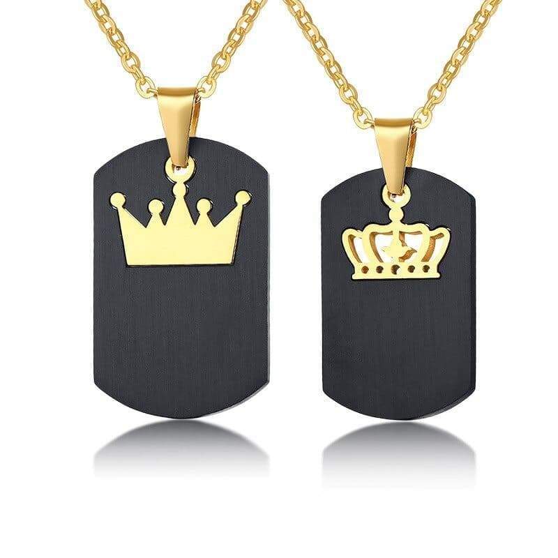 Couple Necklaces Royal Plates - Couple-Gift-Store