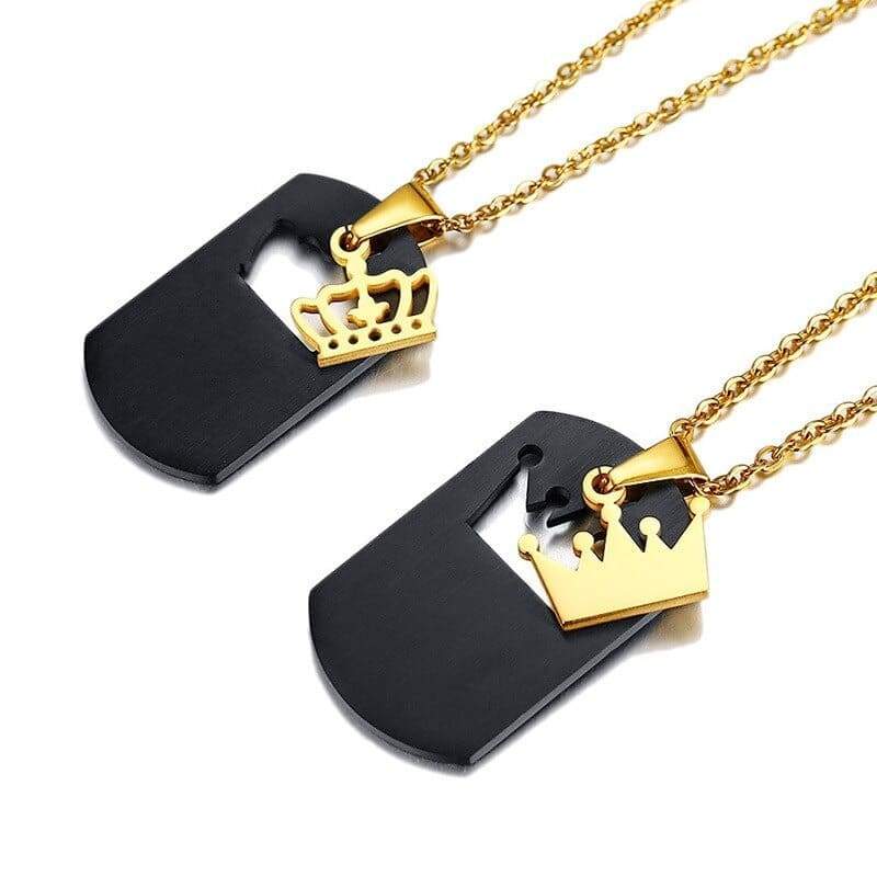 Couple Necklaces Royal Plates - Couple-Gift-Store