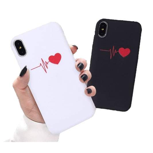 Couple Phone Case Cardiac Rhythm - Couple-Gift-Store