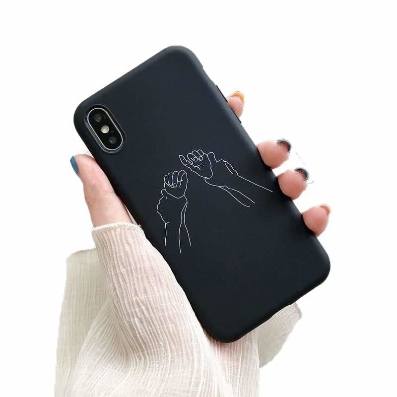Couple Phone Case Love - Samsung J4 2018 / Black - Couple-Gift-Store
