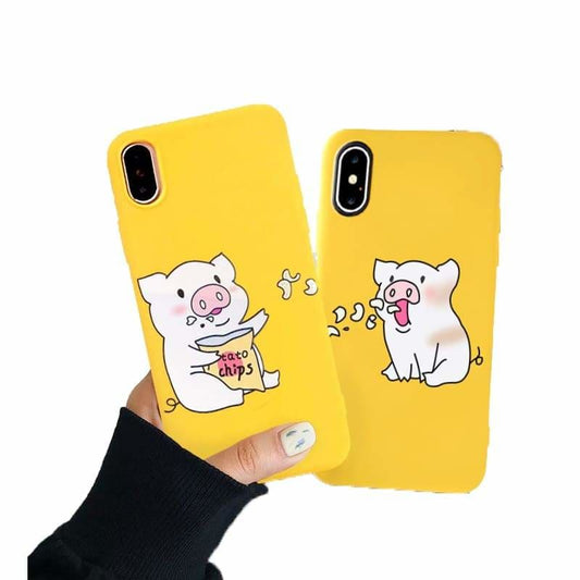 Couple Phone Case Pig - Couple-Gift-Store