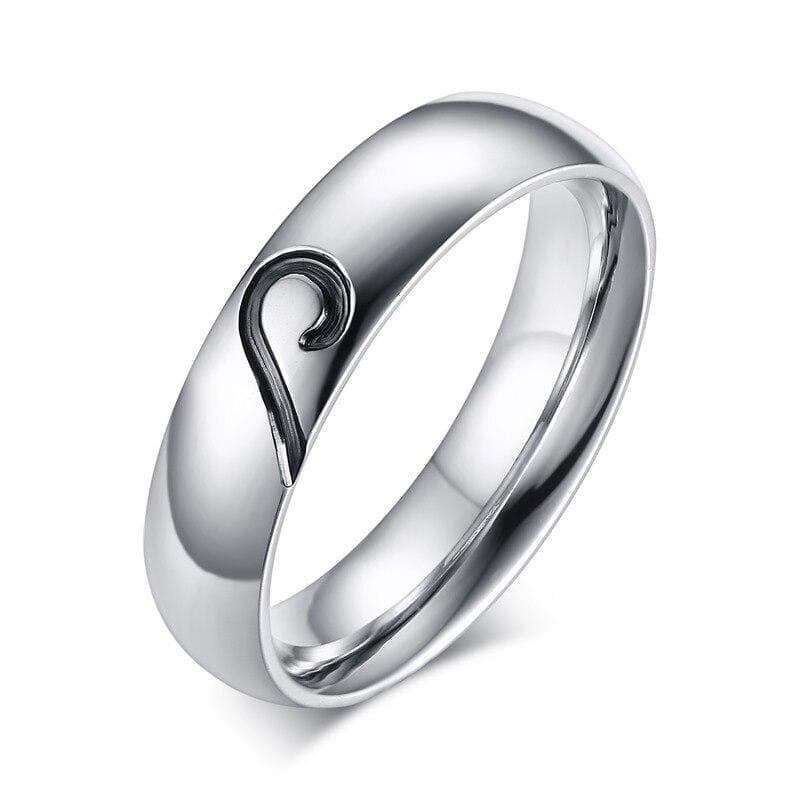 Couple Rings Anchored Heart - 52 / Man - Couple-Gift-Store