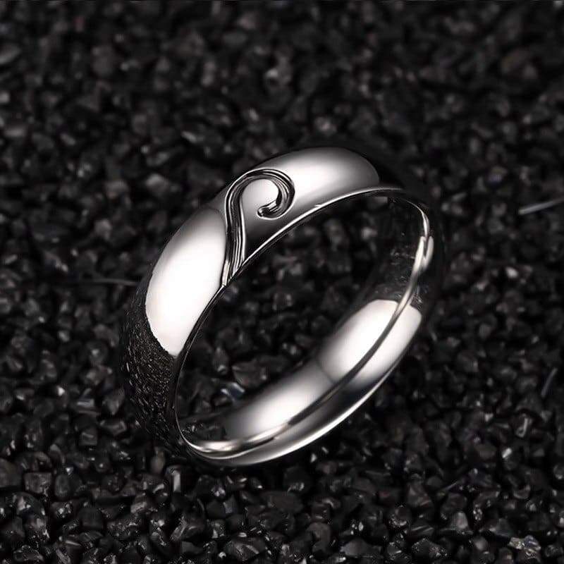 Couple Rings Anchored Heart - Couple-Gift-Store