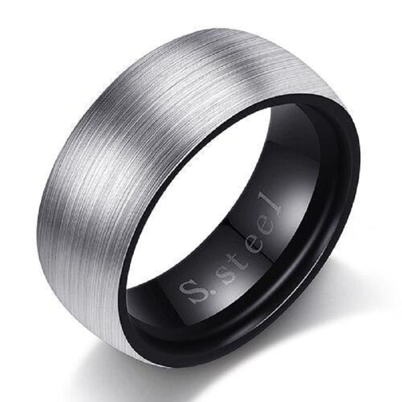 Couple Rings Raw Steel - 6 / Man - Couple-Gift-Store