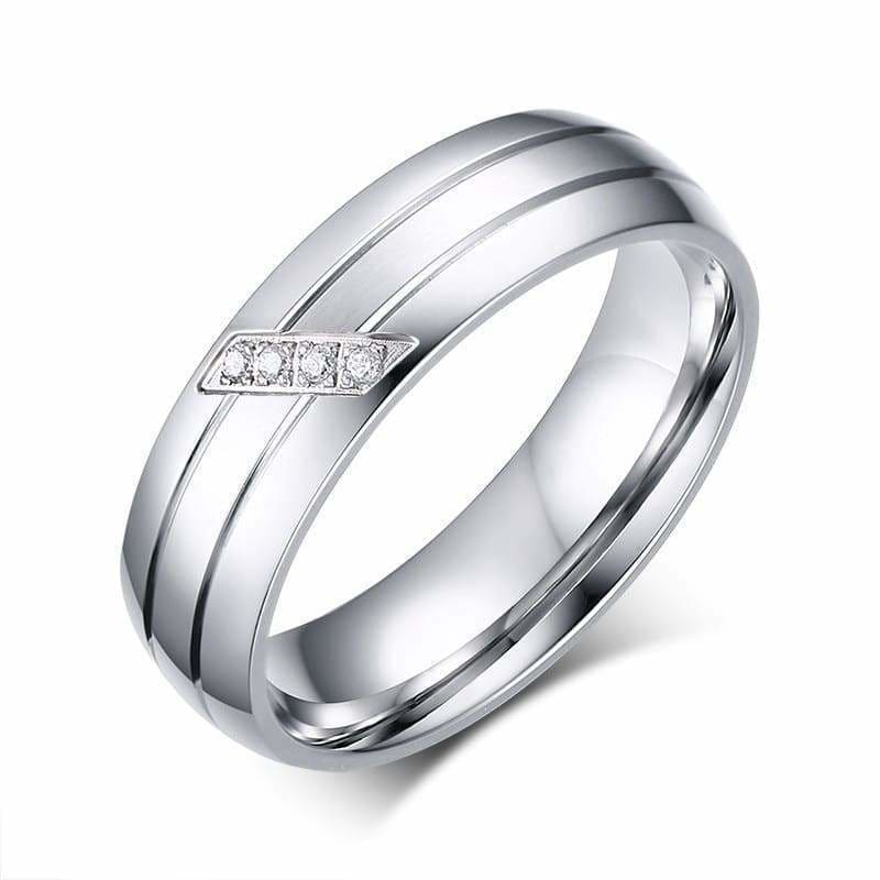 Couple Rings Silver - 49 / Woman - Couple-Gift-Store