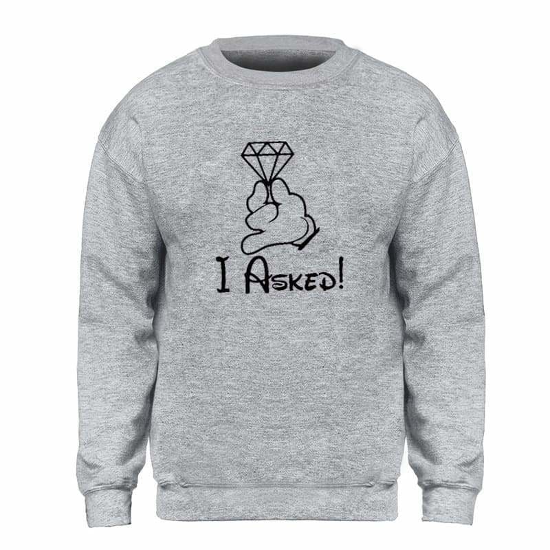 Couple Sweaters Engagement - I asked / XS - Couple-Gift-Store
