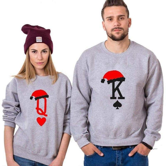 Couple Sweaters King & Queen Christmas - Couple-Gift-Store