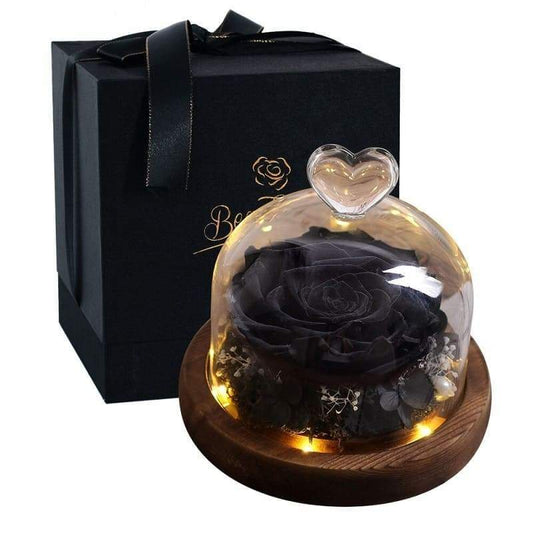 Eternal Rose Under Bell Black - Couple-Gift-Store