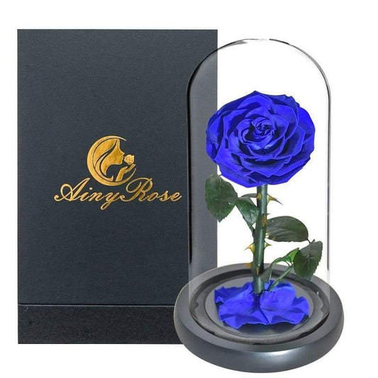 Eternal Rose Under Bell Blue XL (With box) - Couple-Gift-Store