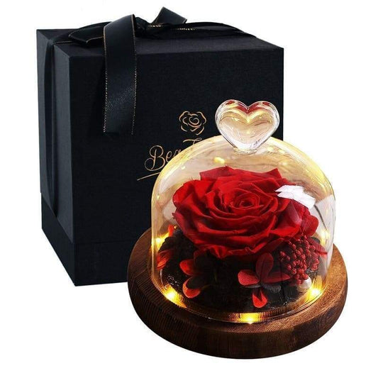 Eternal Rose Under Bell Purple - Couple-Gift-Store
