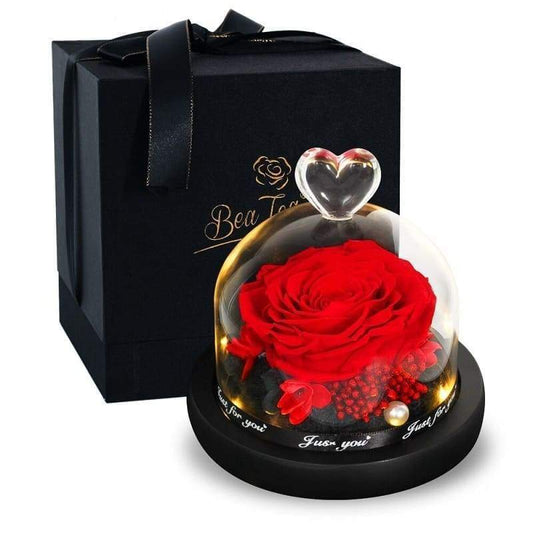 Eternal Rose Under Bell Red - Couple-Gift-Store